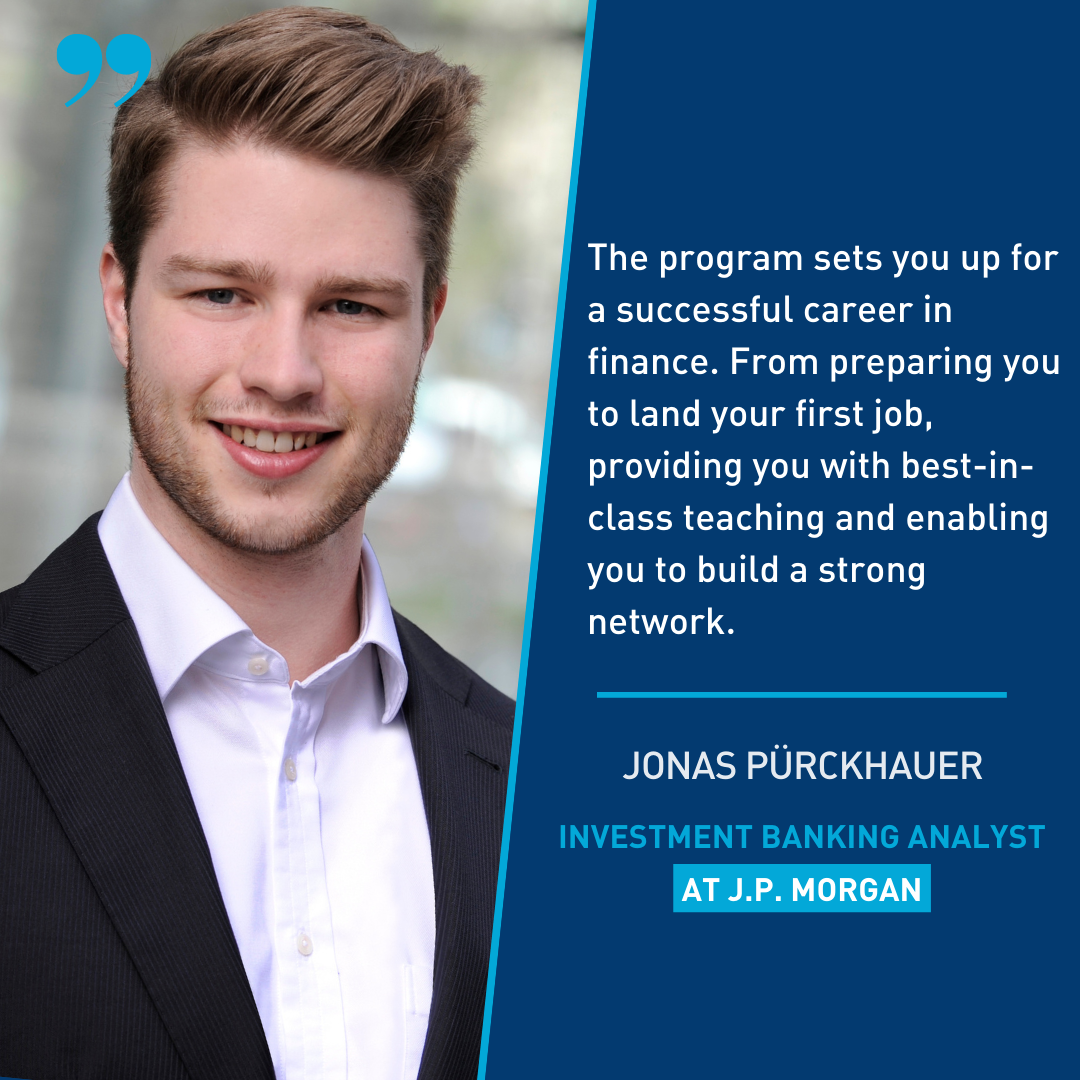 Testimonial by a graduate working for J.P. Morgan explaining the impact of the Master’s on his career.