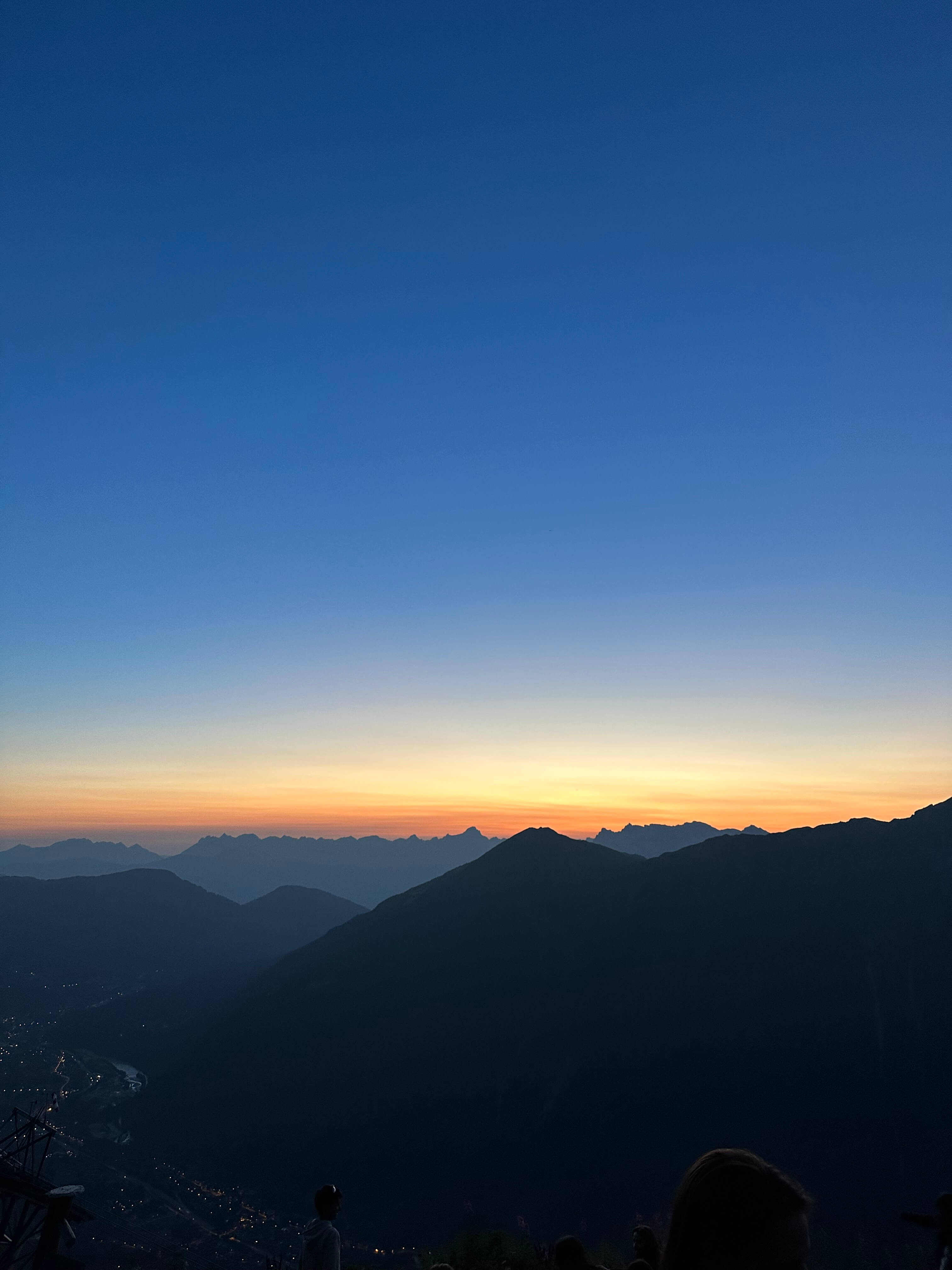 Photo d'un coucher du soleil à Chamonix