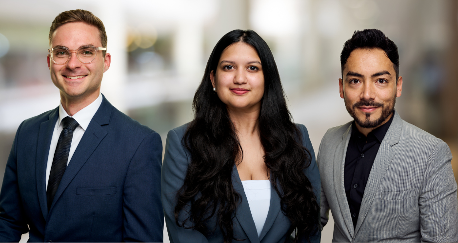 Florian Forstl, Shanna Walia and Roger Romero Borda MBA Summer Interns