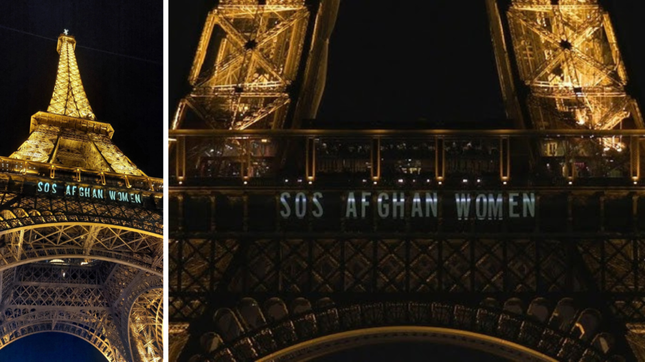 eiffel tower - SOS Afghan woman